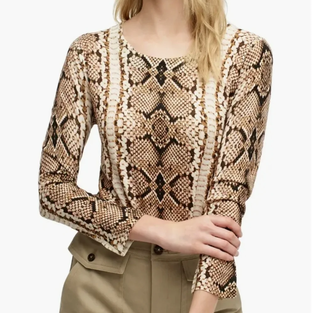 J. Crew Merino Wool Tippi Snakeskin Print‎ Sweater Size 2X